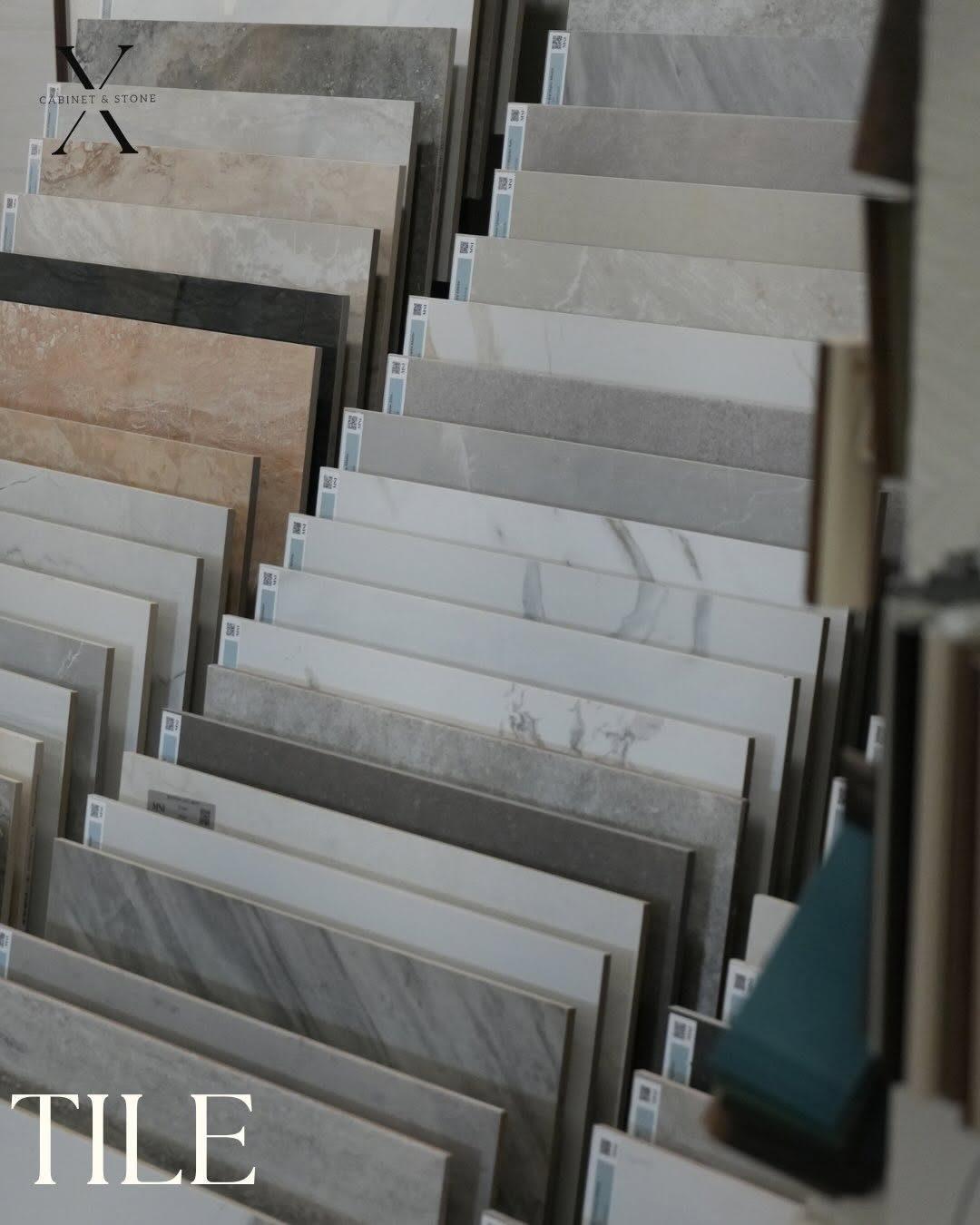 Porcelain and stone tile selection at X Cabinet & Stone, Flagstaff, AZ