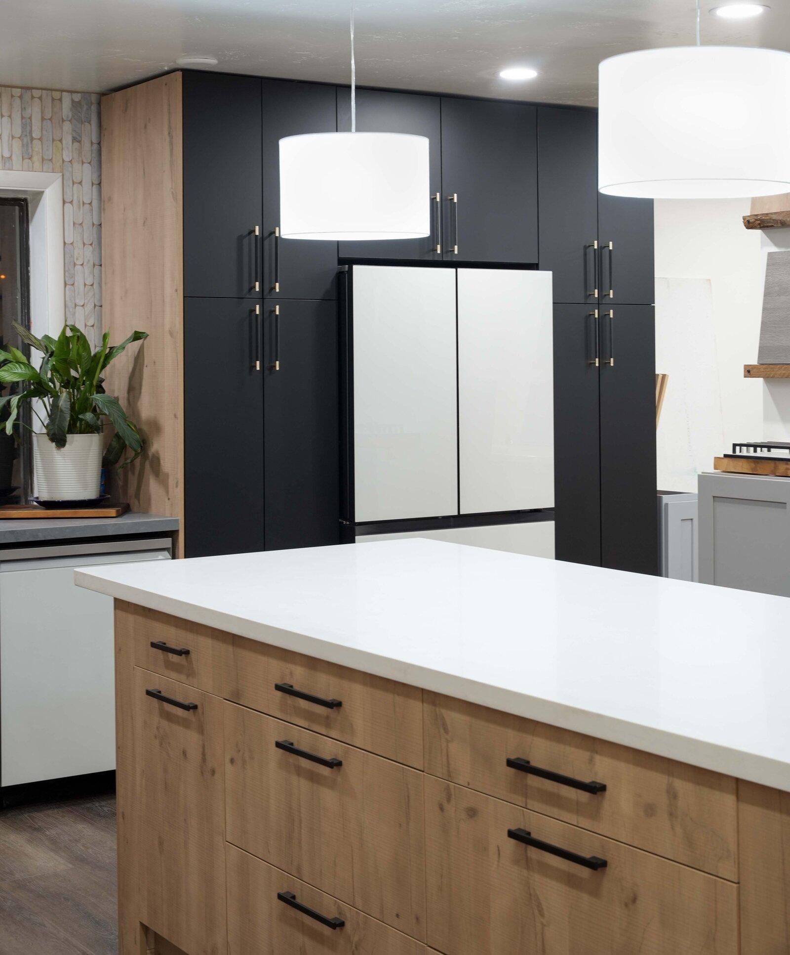 X Cabinet & Stone showroom — cabinets and countertop displays in Flagstaff, AZ