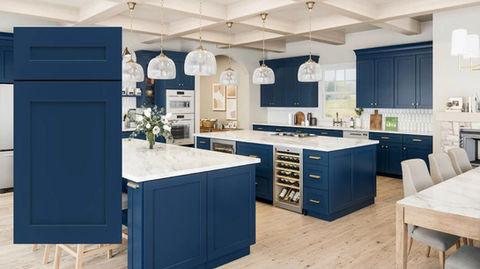 Blue Shaker Cabinet