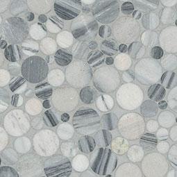 Pebble Backsplash- Marble, Quartz, Travertine, And Limestone — available at X Cabinet & Stone Flagstaff