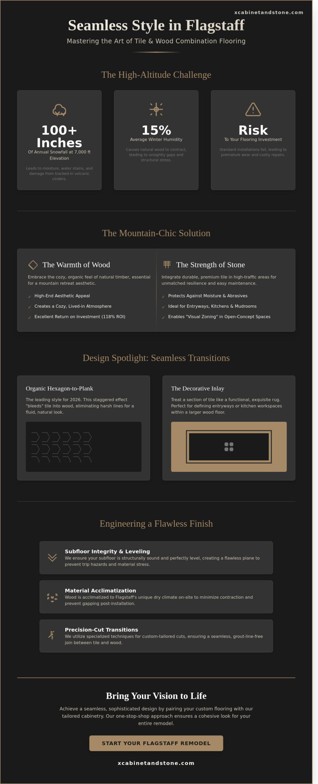 Mastering the Tile and Wood Combination: A Flagstaff Remodeling Guide for 2026